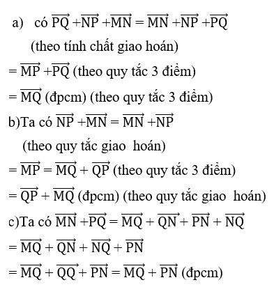 Giải bài tập Toán 10 nâng cao: Bài 8 trang 14 SGK Hình học 10 nâng cao