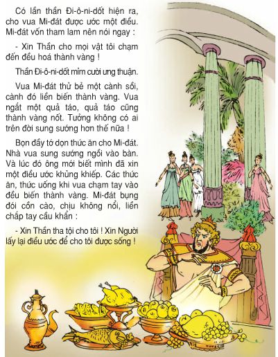 Tiếng Việt lớp 4: Tập đọc. Điều ước của vua Mi-đát | Giải bài tập Tiếng Việt lớp 4 