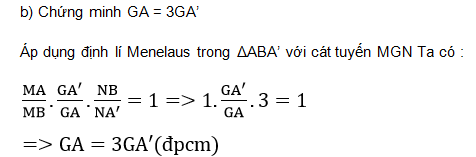 Giải Toán 11 nâng cao: Bài 22 trang 55 sgk Hình học 11 nâng cao