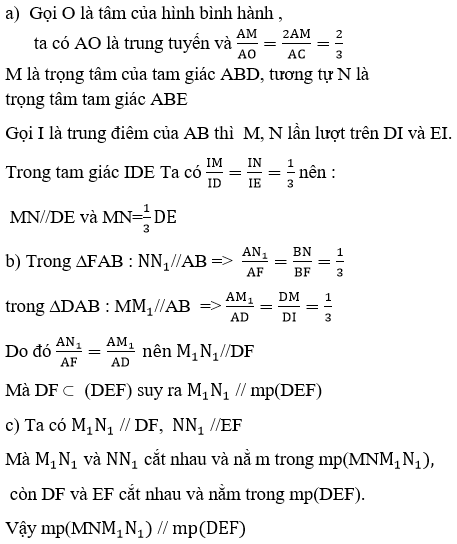 Giải Toán 11 nâng cao: Bài 4 trang 78 sgk Hình học 11 nâng cao 