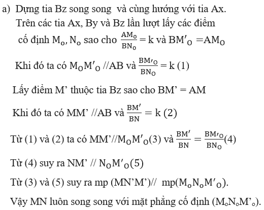 Giải Toán 11 nâng cao: Bài 8 trang 78 sgk Hình học 11 nâng cao 