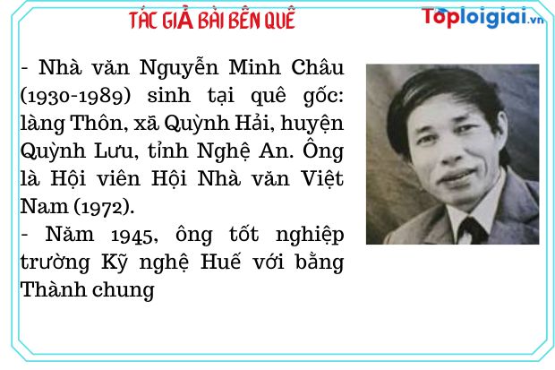 Tác giả - Tác phẩm: Bến quê 