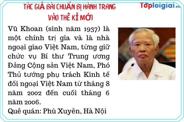 Tác giả - Tác phẩm: Chuẩn bị hành trang vào thế kỉ mới