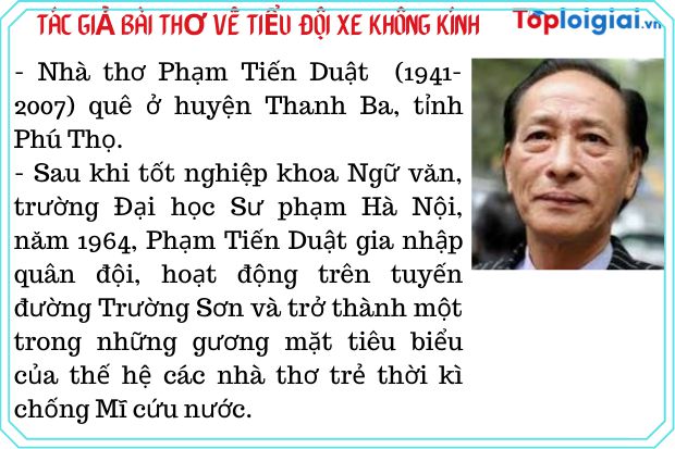 Tác giả - Tác phẩm: Bài thơ về tiểu đội xe không kính 