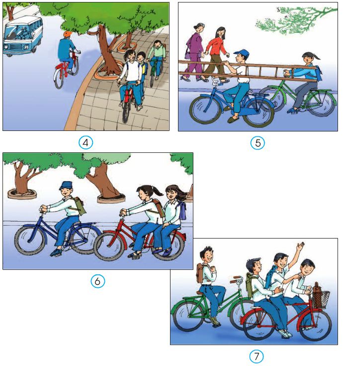 Bài 33. An toàn khi đi xe đạp | Giải bài tập tự nhiên xã hội lớp 3 (ảnh 2)