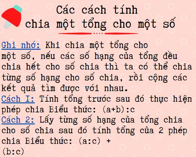 Cách giải toán lớp 4 dạng bài chia một tổng cho một số (ảnh 2)