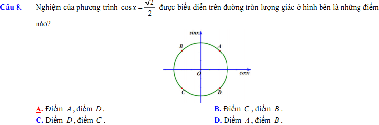 Đề kiểm tra 1 tiết Toán 11 Chương 1 Đại số - Đề 4 - Toploigiai