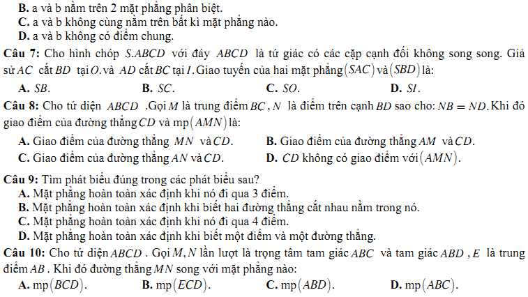 Đề kiểm tra 1 tiết Toán 11 Chương 2 Hình học - Đề 4 I Toploigiai