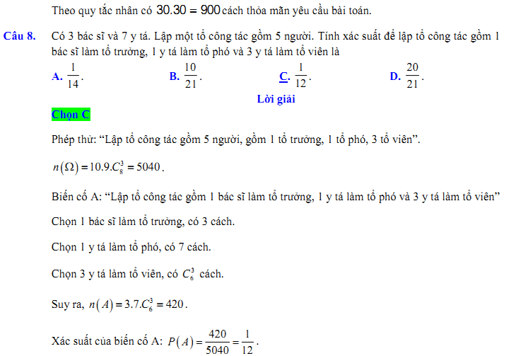 Đề kiểm tra 1 tiết Toán 11 Chương 2 Đại số - Đề 29  I Toploigiai