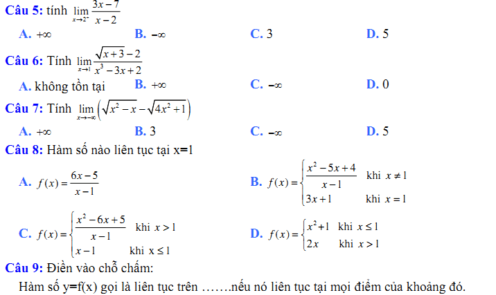 Đề kiểm tra 1 tiết Toán 11 Chương 4 Đại số - Đề 21 I Toploigiai