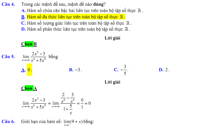 Đề kiểm tra 1 tiết Toán 11 Chương 4 Đại số - Đề 22 I Toploigiai