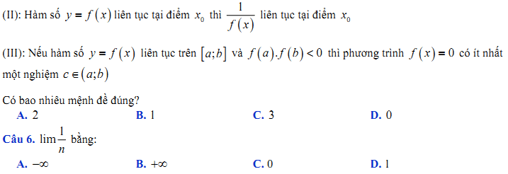 Đề kiểm tra 1 tiết Toán 11 Chương 4 Đại số - Đề 23 I Toploigiai