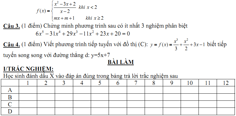 Đề kiểm tra 1 tiết Toán 11 Chương 4 Đại số - Đề 32 I Toploigiai