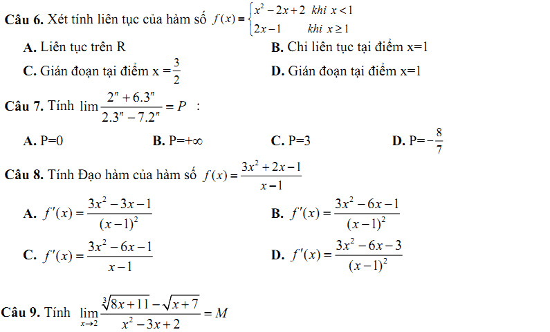 Đề kiểm tra 1 tiết Toán 11 Chương 4 Đại số - Đề 34 I Toploigiai