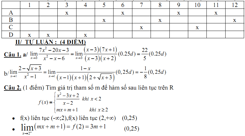 Đề kiểm tra 1 tiết Toán 11 Chương 4 Đại số - Đề 34 I Toploigiai