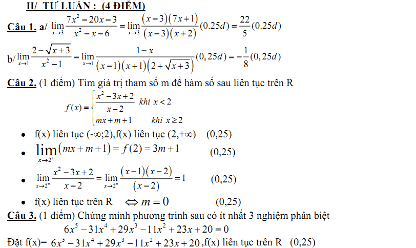 Đề kiểm tra 1 tiết Toán 11 Chương 5 Đại số - Đề 2 I Toploigiai