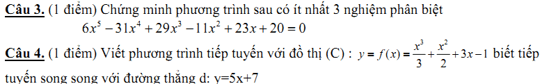 Đề kiểm tra 1 tiết Toán 11 Chương 5 Đại số - Đề 3 I Toploigiai