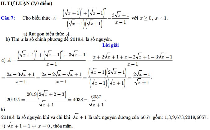 Đề thi tuyển sinh lớp 10 môn Toán Sở GDĐT Bắc Ninh 2019-2020 (có đáp án)
