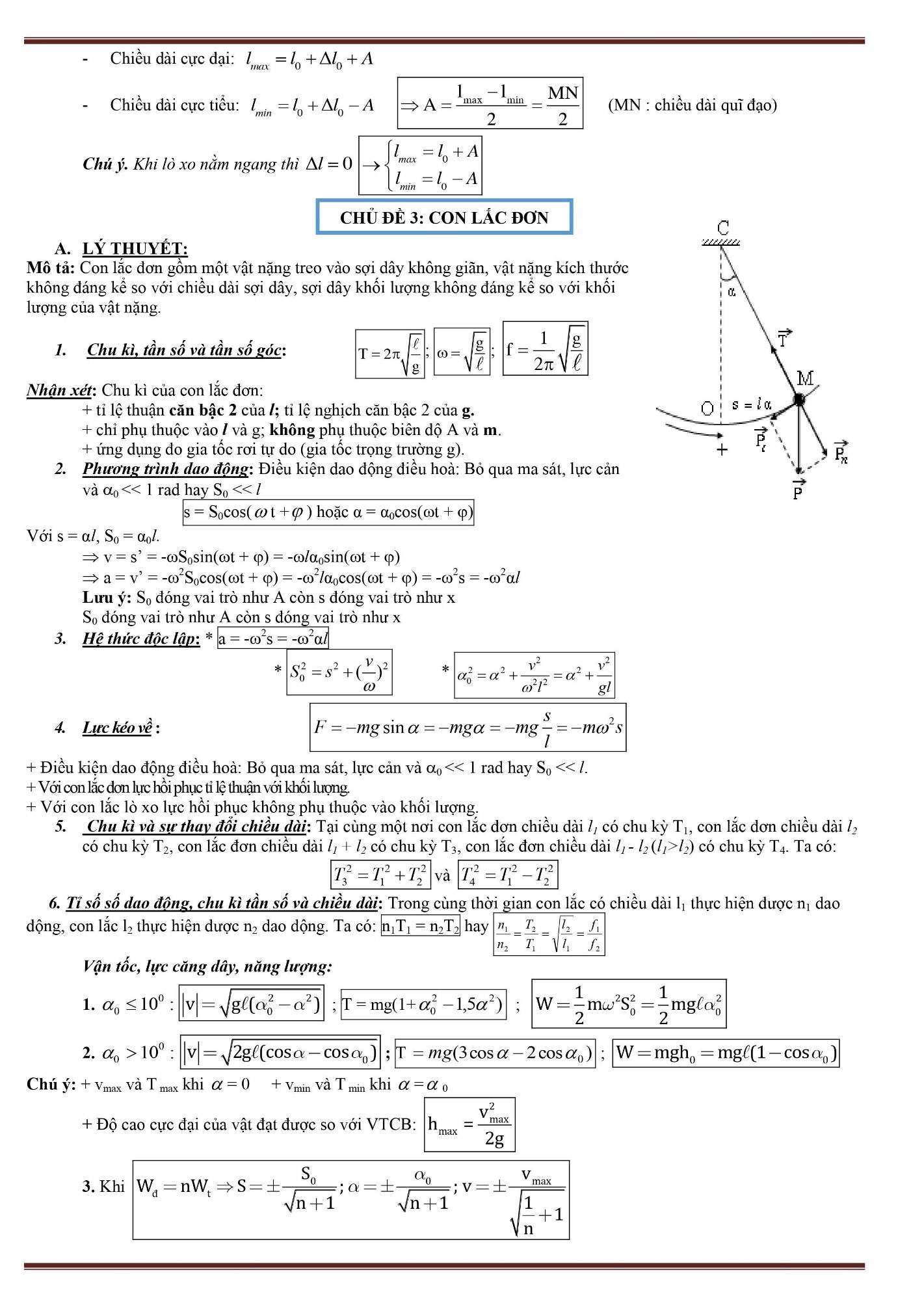 công thức vật lý 12 chương 1