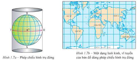 Lý thuyết Địa lí 10: Bài 1. Các phép chiếu hình bản đồ cơ bản | Giải Địa 10 - TopLoigiai