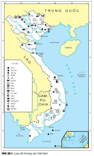 Lý thuyết Địa 8: Bài 26. Đặc điểm tài nguyên khoáng sản Việt Nam | Giải Địa 8 - TopLoigiai