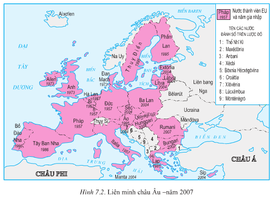 Lý thuyết Địa Lí 11 Bài 7. Liên minh Châu Âu (EU) Tiết 1 | Giải Địa 11 - TopLoigiai