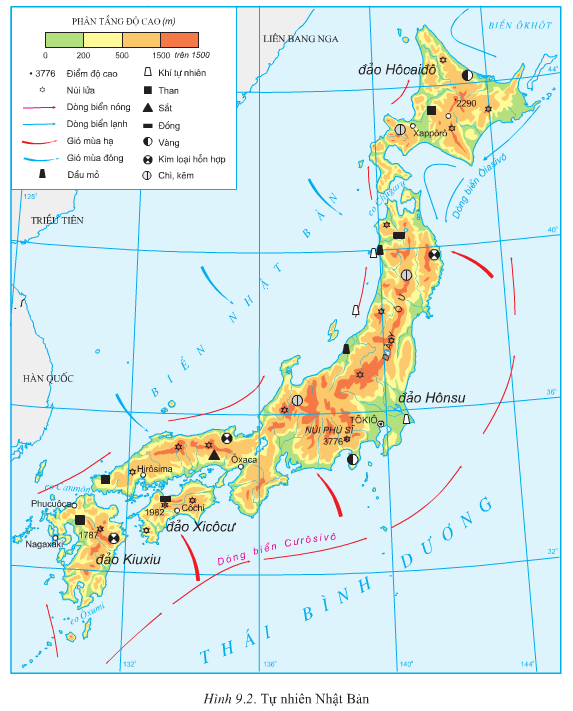 Lý thuyết Địa Lí 11 Bài 9. Nhật Bản Tiết 1 | Giải Địa 11 - 