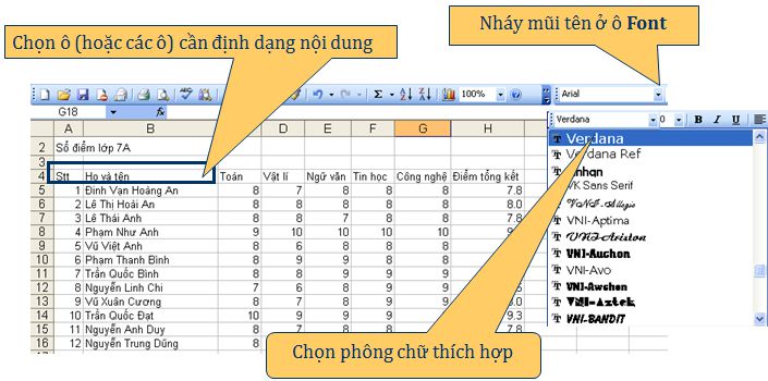 Lý thuyết Tin học 7: Bài 6. Định dạng trang tính - Chi tiết, hay nhất (ảnh 2)