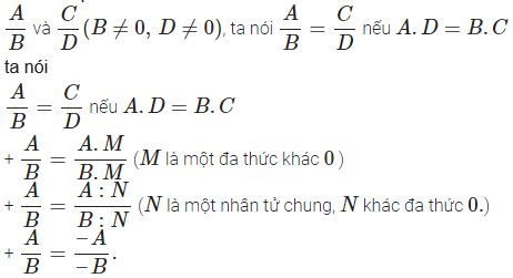 Lý thuyết Toán 8: Bài 1. Phân thức đại số | Giải Toán 8