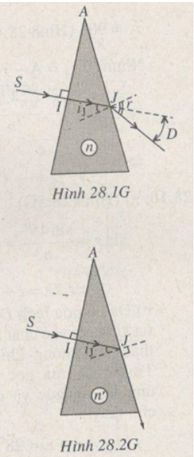 Giải SBT Vật lý 11: Bài 28. Lăng kính | Giải sách bài tập Vật lý 11 (ảnh 4)