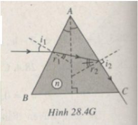 Giải SBT Vật lý 11: Bài 28. Lăng kính | Giải sách bài tập Vật lý 11 (ảnh 7)