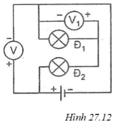 Giải SBT Vật lý 7: Bài 27. Thực hành. Đo cường độ dòng điện và hiệu điện thế đối với đoạn mạch nối tiếp – TopLoigiai (ảnh 12)