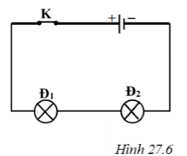 Giải SBT Vật lý 7: Bài 27. Thực hành. Đo cường độ dòng điện và hiệu điện thế đối với đoạn mạch nối tiếp – TopLoigiai (ảnh 6)