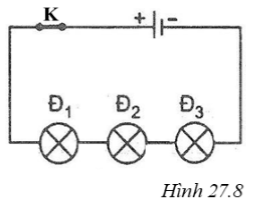 Giải SBT Vật lý 7: Bài 27. Thực hành. Đo cường độ dòng điện và hiệu điện thế đối với đoạn mạch nối tiếp – TopLoigiai (ảnh 8)