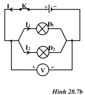 Giải SBT Vật lý 7: Bài 28. Thực hành. Đo cường độ dòng điện và hiệu điện thế đối với đoạn mạch song song – TopLoigiai (ảnh 12)