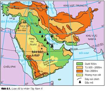 Giải Tập bản đồ Địa lý 8: Bài 9. Khu vực Tây Nam Á - Toploigiai