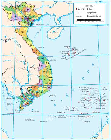 Giải Tập bản đồ Địa lý 8: Bài 23. Vị trí, giới hạn, hình dạng lãnh thổ Việt Nam - Toploigiai