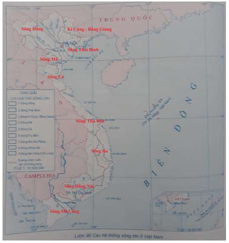 Giải Tập bản đồ Địa lý 8: Bài 34. Các hệ thống sông lớn ở nước ta - Toploigiai