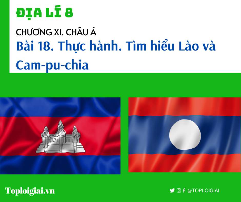 Soạn Địa 8 Bài 18 ngắn nhất: Thực hành. Tìm hiểu Lào và Cam-pu-chia - Toploigiai