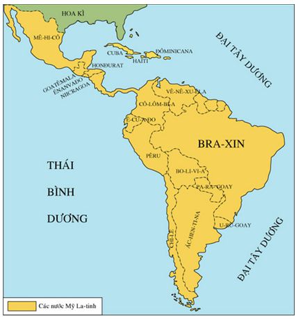 Soạn sử 9 Bài 7 ngắn nhất: Các nước Mĩ - Latinh (ảnh 2)