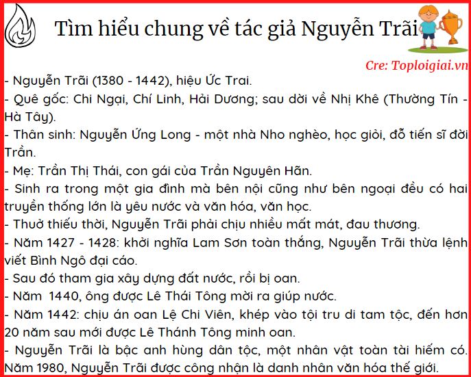 Soạn bài Đại cáo bình Ngô - Phần 1: Tác giả Nguyễn Trãi ngắn nhất | Soạn văn 10 ngắn nhất – TopLoigiai