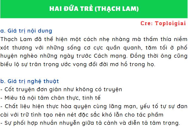 Soạn văn 11: Hai đứa trẻ (Thạch Lam) | Ngữ văn 11 chi tiết nhất