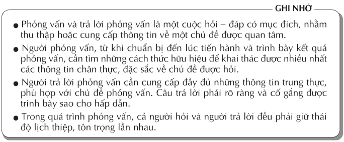 Soạn bài Phỏng vấn và trả lời phỏng vấn ngắn nhất | Soạn văn 11 ngắn nhất – TopLoigiai