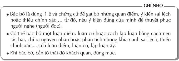 Soạn bài Thao tác lập luận bác bỏ ngắn nhất | Soạn văn 11 ngắn nhất – TopLoigiai