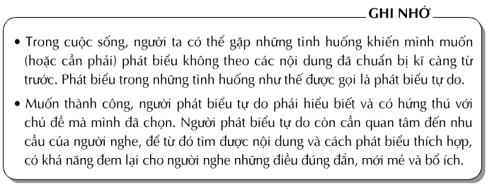 Soạn bài Phát biểu tự do ngắn nhất | Soạn văn 12 ngắn nhất – TopLoigiai