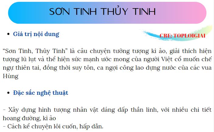 Soạn văn lớp 6: Sơn Tinh, Thủy Tinh | Soạn văn 6 ngắn nhất tại TopLoigiai