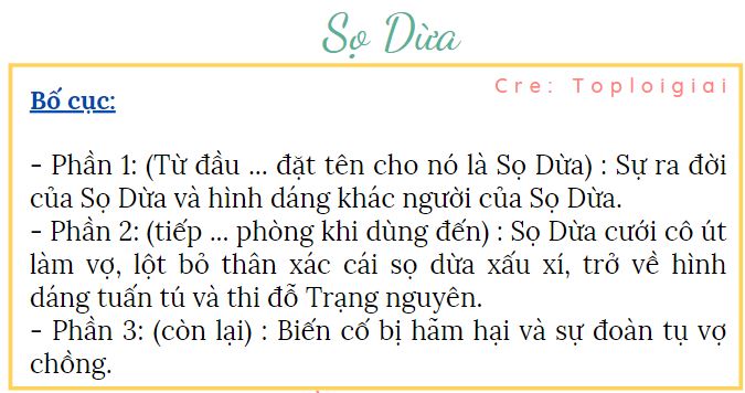 Soạn bài: Sọ Dừa (siêu ngắn) | Soạn văn 6 siêu ngắn - TopLoigiai