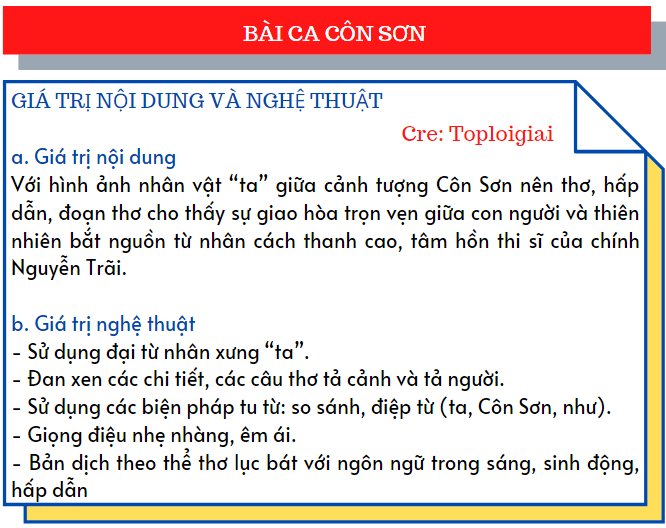 Soạn bài: Bài ca Côn Sơn (chi tiết) | Soạn văn 7