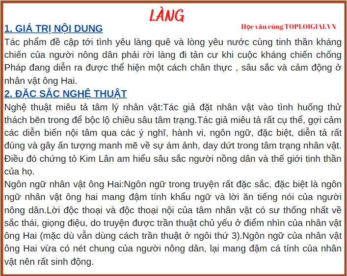 Soạn bài Làng | Soạn văn 9