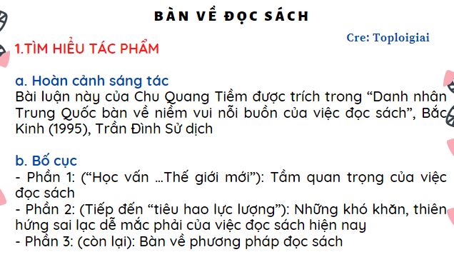 Soạn bài: Bàn về đọc sách (ngắn nhất) | Soạn văn 9 ngắn nhất – TopLoigiai